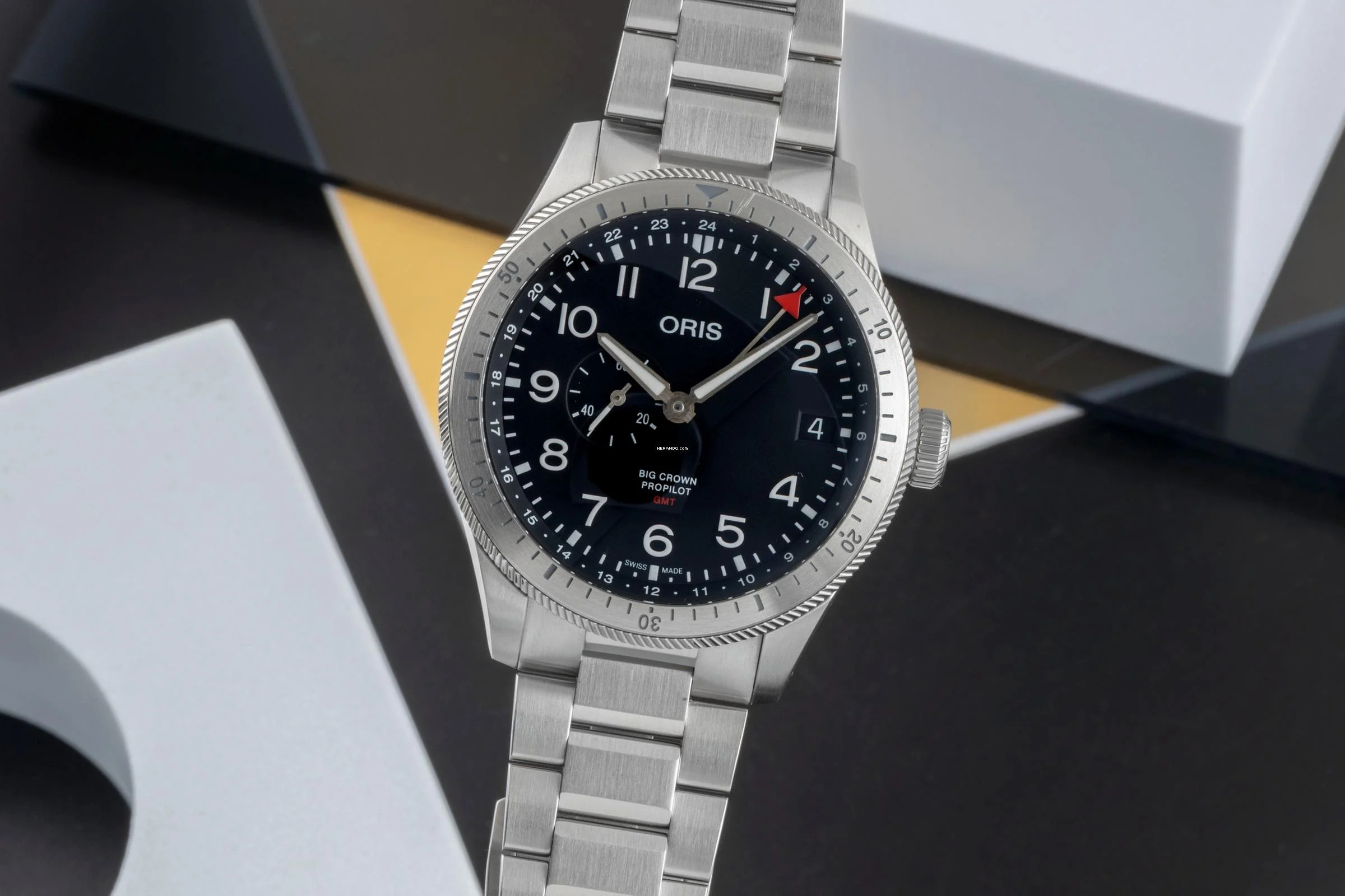  Oris Big Crown ProPilot GMT Timer GMT Automatik Stahl Ref. 01 748 7756 4064 