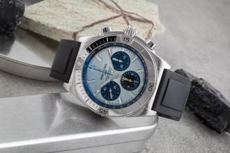 Thumbnail von Breitling Chronomat Chronograph Stahl / Platin Ref. PB0134101C1S1