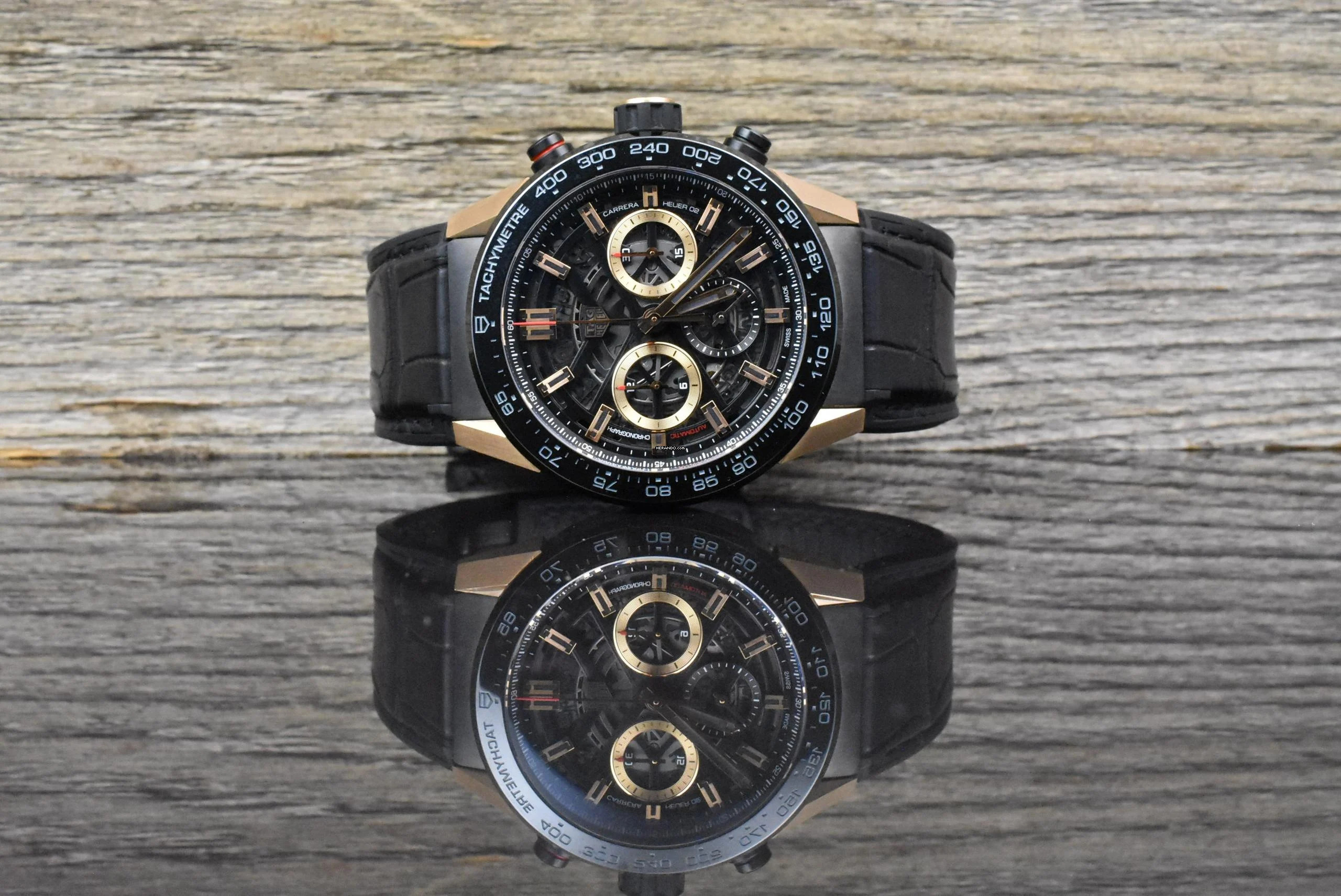 TAG Heuer Carrera Calibre Heuer 02 Roségold / Ceramic Skeleton 45MM Chronograph 2021 Full Set