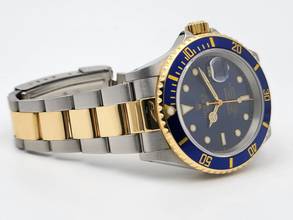 Thumbnail von Rolex Submariner Date Steel gold bluesy Box + Papers 1997