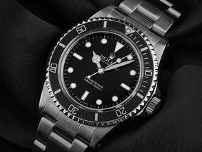 Thumbnail von Rolex Submariner (No Date) Bubble Ref.5513 1964 Box&Beschreibung sehr gut Vintage Submariner No Date Bubble