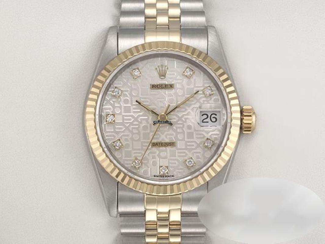  Rolex Datejust 31 Medium Stahl Gelbgold 750 Diamanten Automatik Stainless Steel 18kt Yellow Gold Stahl Jubilé-band Chronometer Oyster 