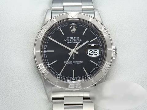  Rolex Datejust Turn-O-Graph 16264 2003/04 Stahl Weissgold 750 Automatik Stainless Steel 18kt White Gold Oyster-band Chronometer Black Dial 