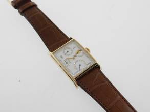 Thumbnail von IWC Novecento 18 Karat Gelbgold Novecento Ewiger Kalender mit orig. Papieren mit Krokoband Tresoruhr Deutsche Auslieferung Original Papiere !