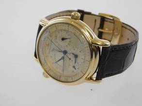 Thumbnail von Jaeger-LeCoultre Master Geographic Herrenuhr GMT Gangreserve im Original Zustand Seltene große Herrenuhr 38mm original Band und Schließe