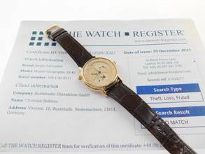 Thumbnail von Jaeger-LeCoultre Master Geographic Herrenuhr GMT Gangreserve im Original Zustand Seltene große Herrenuhr 38mm original Band und Schließe