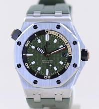 Thumbnail von Audemars Piguet Royal Oak Offshore Diver green Dial unworn Khaki B+P