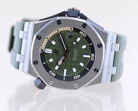 Thumbnail von Audemars Piguet Royal Oak Offshore Diver green Dial unworn Khaki B+P