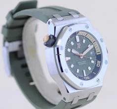 Thumbnail von Audemars Piguet Royal Oak Offshore Diver green Dial unworn Khaki B+P