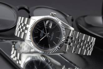 Thumbnail von Rolex Datejust 36 Stahl / Weissgold Automatik Herrenuhr Ref. 16014 Klassiker B&P