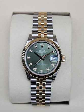  Rolex Datejust 31 31mm 278273 Jubilee Green Diamond dial Unworn/New Condition Full Set 10/2025 
