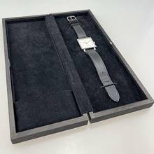 Thumbnail von NOMOS Tetra Glashütte Tetra Ref. 406 mit Stahlgehäuse Lederband plus Original Nomos Lederband (neu) Handaufzug Zifferblatt creme-weiß Original Box