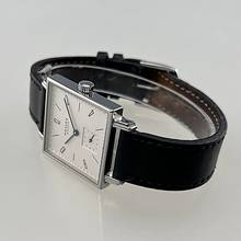 Thumbnail von NOMOS Tetra Glashütte Tetra Ref. 406 mit Stahlgehäuse Lederband plus Original Nomos Lederband (neu) Handaufzug Zifferblatt creme-weiß Original Box