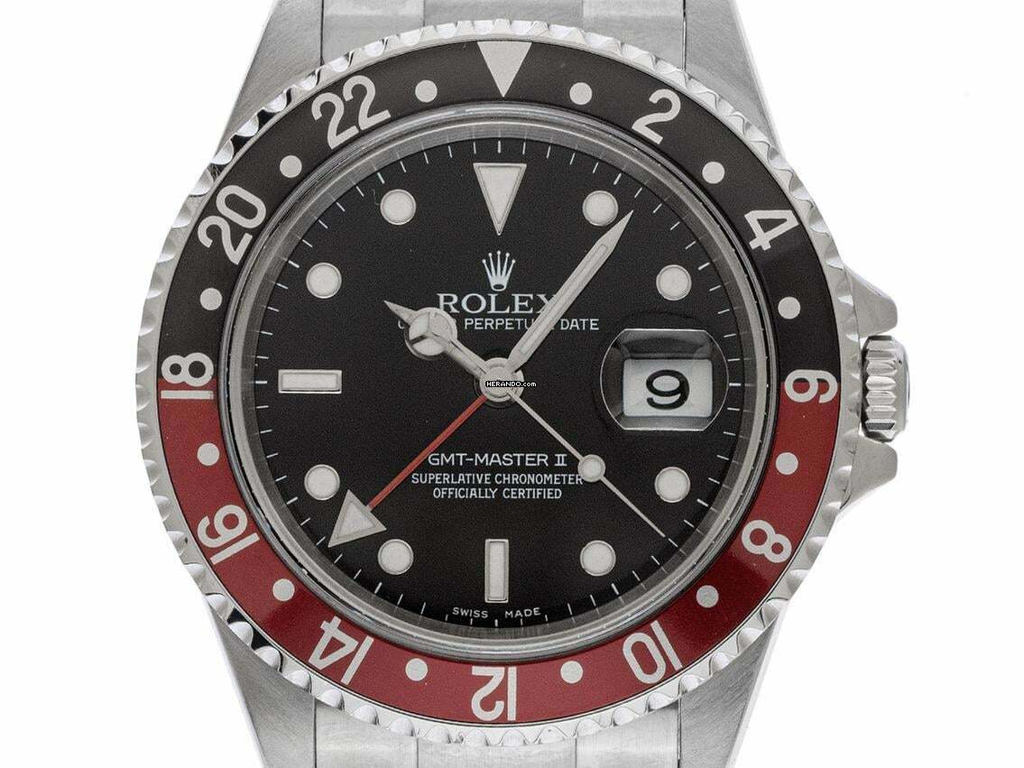 Rolex GMT-Master II Coke Ref.16710T 2005 Box&Beschreibung sehr gut Vintage GMT Master II no Hole