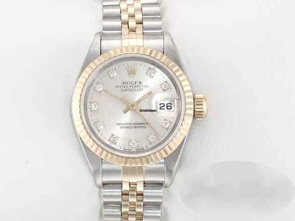  Rolex Lady-Datejust Edelstahl Gelbgold 750 Diamanten Automatik Gold Stahl 
