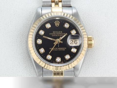  Rolex Lady-Datejust Edelstahl Gelbgold 750 Diamanten Automatik Gold Stahl Damen 
