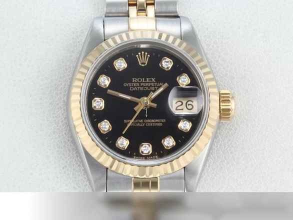  Rolex Lady-Datejust Edelstahl Gelbgold 750 Diamanten Automatik Gold Stahl Damen 