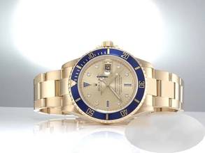 Thumbnail von Rolex Submariner Date 16618 2007 Sultan Gelbgold 750 Automatik Diamanten Saphir 18kt Yellow Gold Oyster-band Chronometer