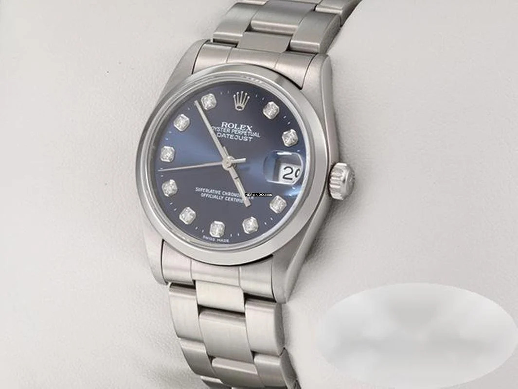 Rolex Datejust 31 31mm Edelstahl Automatik Diamanten Damenuhr Stahl Stainless Steel Oyster-band Chronometer White Dial