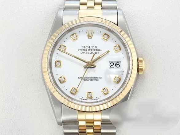  Rolex Datejust 36 36mm 16233 1996 Diamanten Stahl Gelbgold 750 Automatik Stainless Steel 18kt Yellow Gold Jubilé-band Chronometer Oyster 