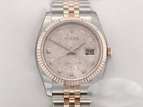 Thumbnail von Rolex Datejust 36 36mm 116231 2012 Stahl Rosegold 750 Diamanten Stainless Steel 18kt Rose Gold Jubilé-band Chronometer Oyster