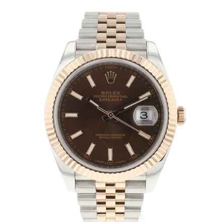  Rolex Datejust 41 Jubilee Steel / Everose Choco Dial 
