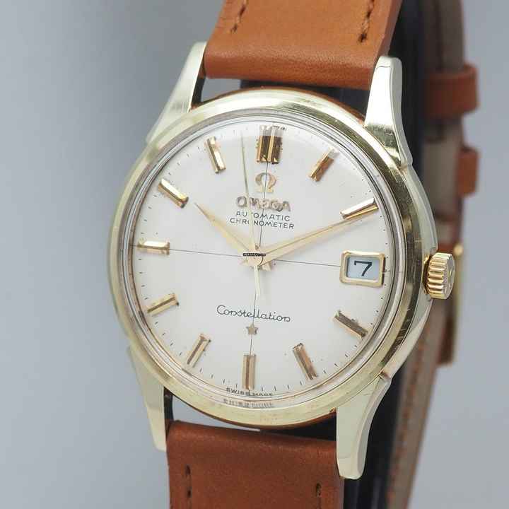  Omega Constellation Chronometer Crosshair Cal.561 Gold 14K/585 Box+Papiere 
