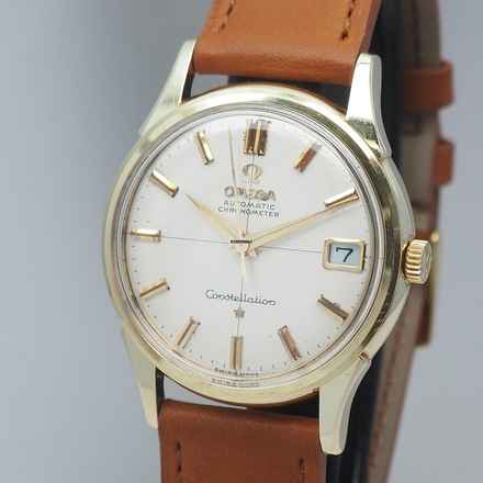 Omega Constellation Chronometer Crosshair Cal.561 Gold 14K/585 Box+Papiere 
