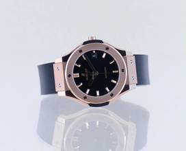Thumbnail von Hublot Classic Fusion 18K Roségold King Gold Automatic black dial 38mm B+P