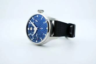 Thumbnail von IWC Große Fliegeruhr Big Pilot 46 Perpetual Calendar Blue Dial - With Box And Papers IW503605 2022