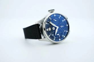Thumbnail von IWC Große Fliegeruhr Big Pilot 46 Perpetual Calendar Blue Dial - With Box And Papers IW503605 2022