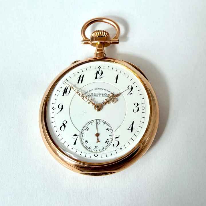  A. Lange & Söhne Taschenuhr Deutsche Uhrenfabrikation DUF Lepine 585/000 1900 
