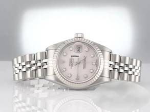 Thumbnail von Rolex Lady-Datejust Edelstahl Weissgold 750 Cacholong Diamanten Automatik Stainless Steel 18kt White Gold Jubilé-band Chronometer Oyster