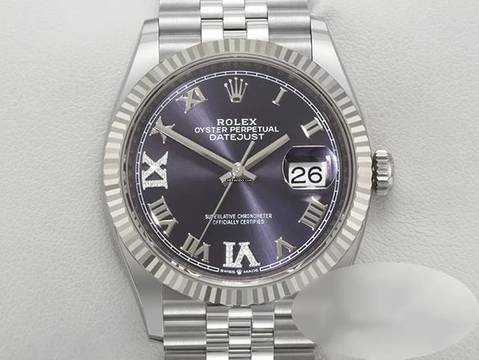  Rolex Datejust 36 126234 2024 Stahl Weissgold 750 Diamanten Automatik Stainless Steel 18kt White Gold Jubilé-band Chronometer Oyster Blue Dial 