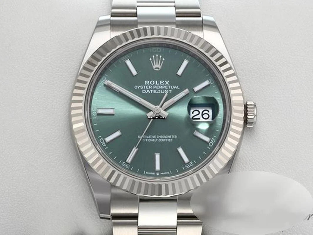  Rolex Datejust 41 126334 2025 Stahl Weissgold 750 Automatik Stainless Steel 18kt White Gold Oyster-band Chronometer 