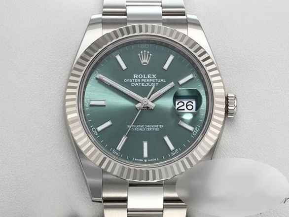  Rolex Datejust 41 126334 2025 Stahl Weissgold 750 Automatik Stainless Steel 18kt White Gold Oyster-band Chronometer 