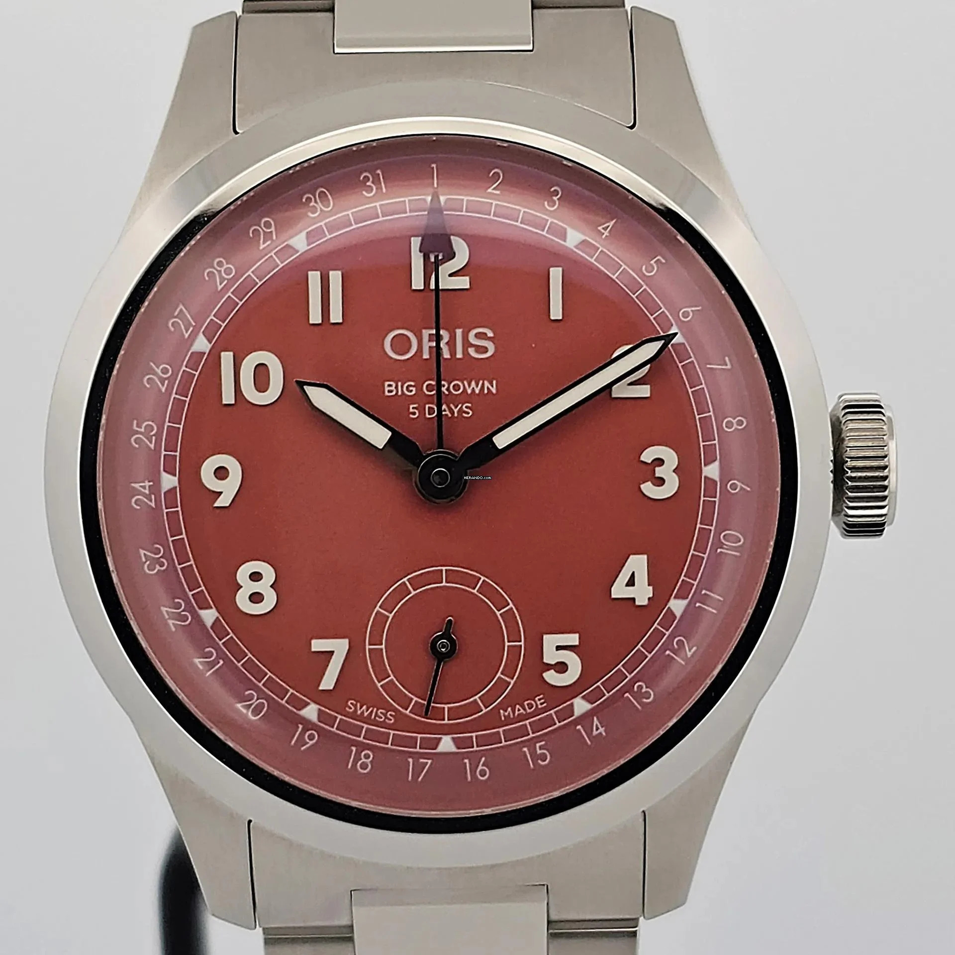  Oris Big Crown Pointer Date 403 Red NEW FULL SET 