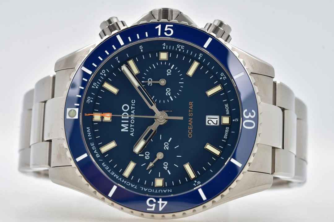  Mido Ocean Star Diver Chronograph Blue Titanium M026.627.44.041.00 