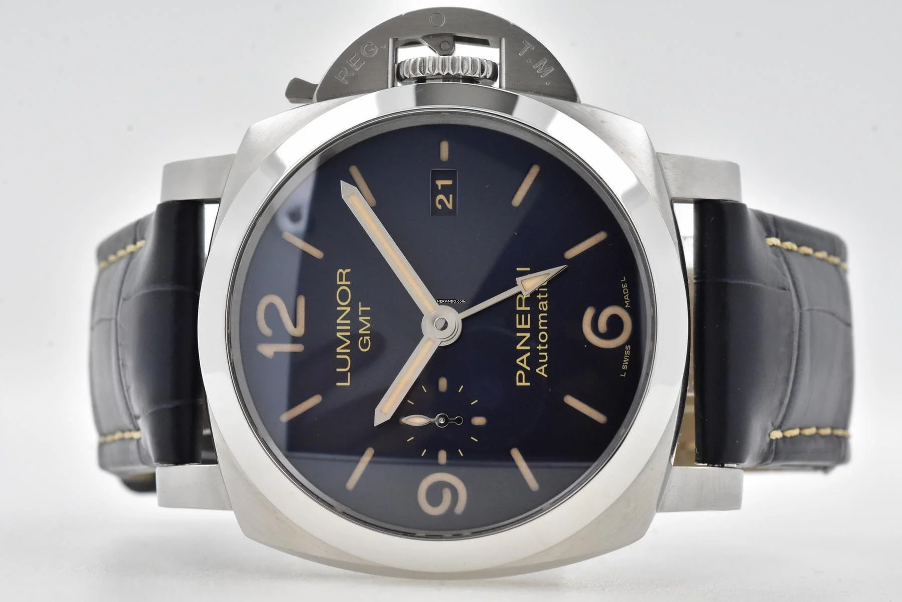  Panerai Luminor 1950 3 Days GMT Automatic Marina 1950 3 Days GMT PAM 1033 LC100 