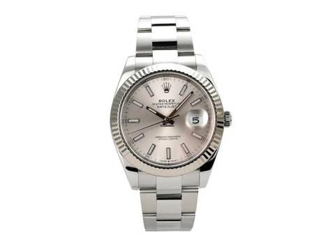  Rolex Datejust 41 Edelstahl Weißgold 126334 Silber 