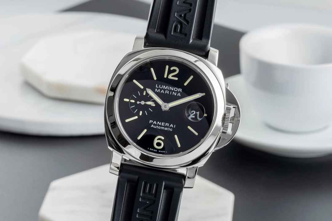  Panerai Luminor Marina Automatic Datum Edelstahl Herrenuhr Ref. PAM00104 B&P 