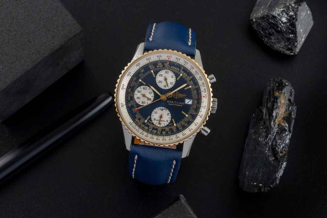  Breitling Old Navitimer Chronograph Stahl / Gold Automatik Herrenuhr Ref D13322 