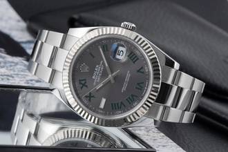 Thumbnail von Rolex Datejust 41 Wimbledon Stahl Weissgold Automatik Herrenuhr 126334 B&P 2019