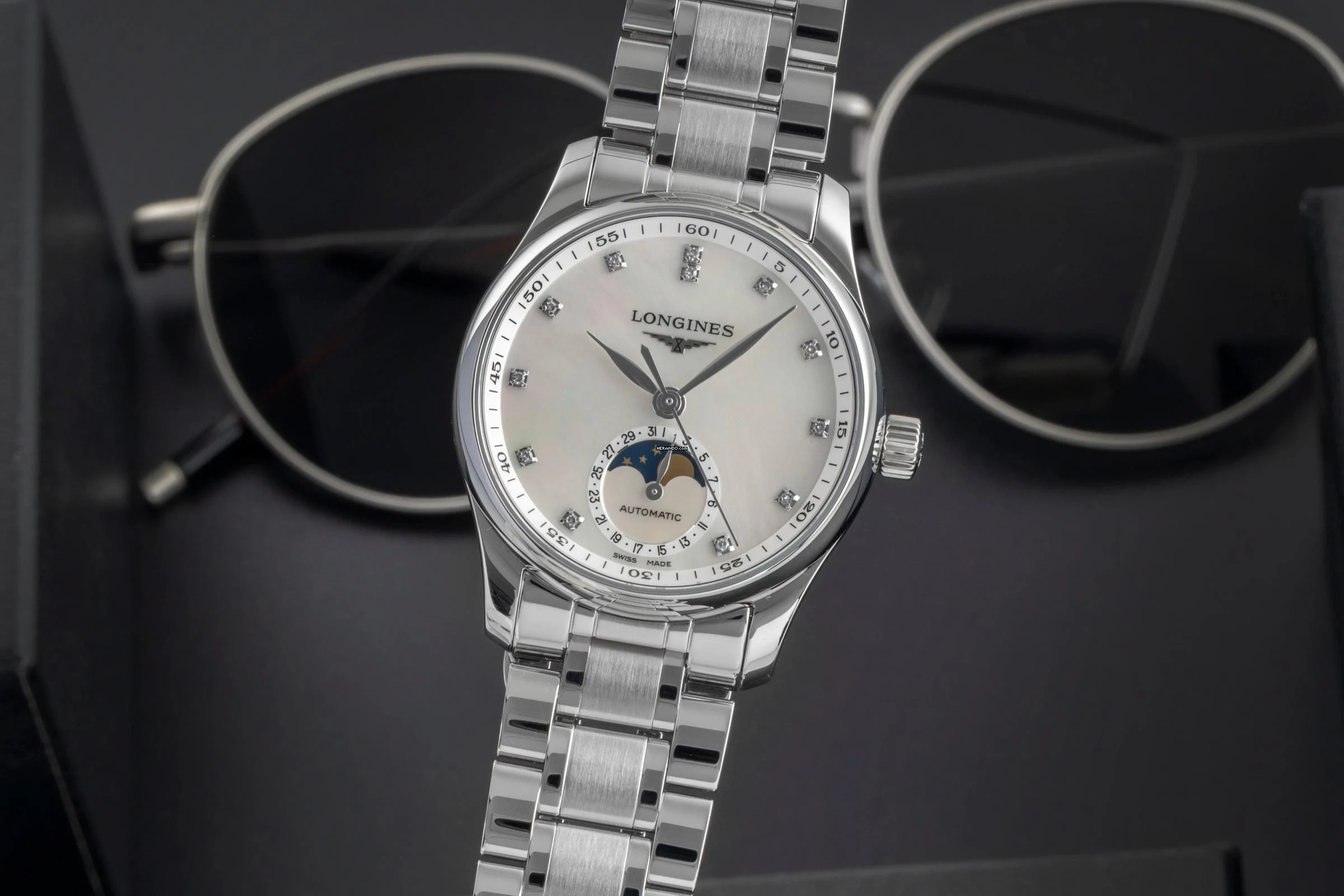  Longines Master Collection Moonphase MOP Stahl Ref.L2.409.4.87.6 B&P 2023 