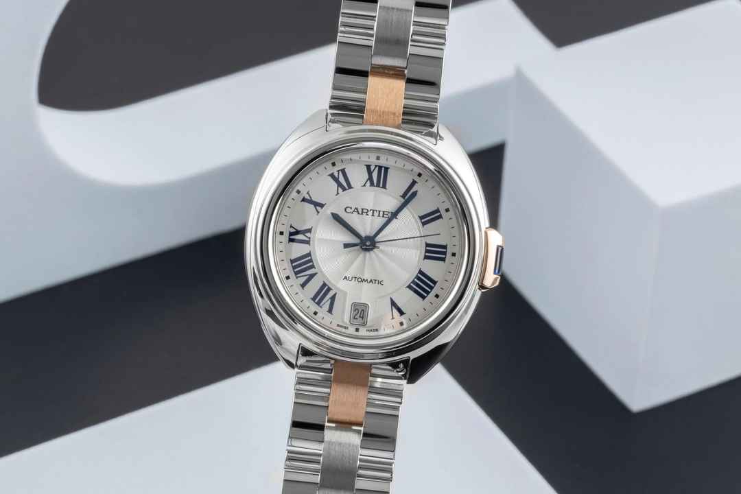  Cartier Clé de Cartier Stahl / Gold Automatik Damenuhr Ref. W2CL0003 B&P 2018 