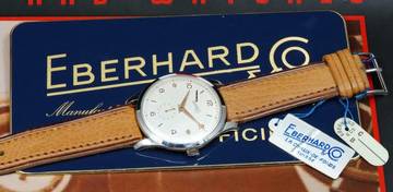 Thumbnail von Eberhard & Co. NOS 1950'S OVERSIZE STEEL 38MM CALATRAVA RARE VINTAGE