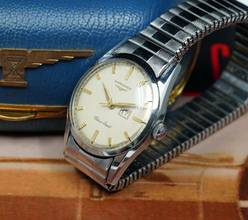Thumbnail von Longines SILVER ARROW WITH RARE ORIGINAL BOX AND BRACELET 9104 VINTAGE