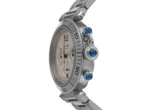 Thumbnail von Cartier Pasha Ref.2113 2006 Box&Beschreibung wie Neu Vintage Pasha Chronograph Glasboden