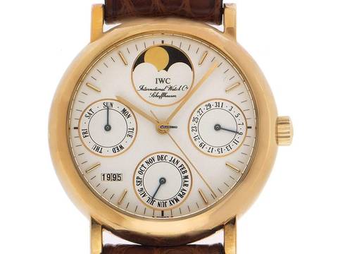  IWC Portofino Perpetual Calender Ref.IW3541 1993 Full Set sehr gut Vintage Portofino Perpetual Calendar 18kt Gelbgold 61g 