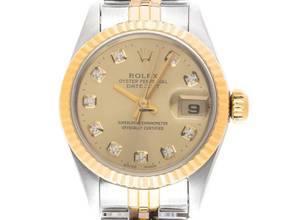 Thumbnail von Rolex Lady-Datejust Ref.69173 2001 Full Set sehr gut Vintage Datejust Lady Diamanten
